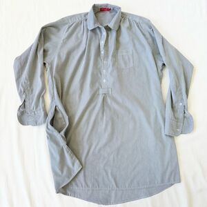 Wanderlust Womens Shirt Dress Longsleeve Button Pocket Striped Casual Resort S